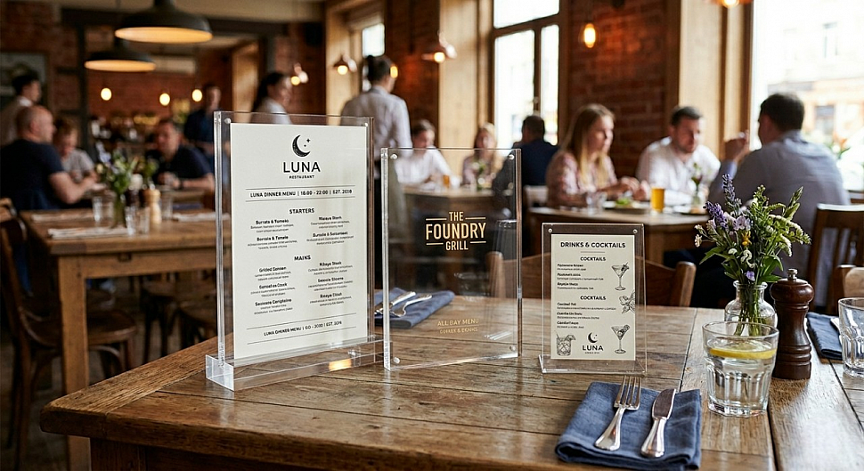 А ты знал, что менюхолдеры — твой мини‑рекламный щит на столе