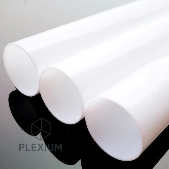 Труба поликарбонатная, молочная 70мм * 1.5мм * 3000мм