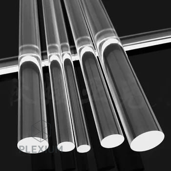 Стержни круглые акриловые, прозрачные 8мм * 2000мм