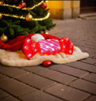 Акриловая светящаяся фигура, &quot;ЛЕДЕНЕЦ В ПОЛОСОЧКУ&quot;, 40 белых LED-огней, 44 см, декор,  уличный, Winter Deco