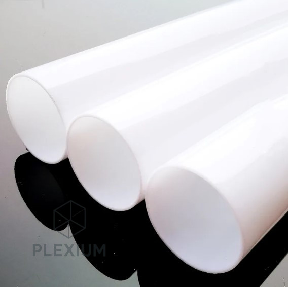 Труба акриловая, молочная 100мм * 3мм * 2000мм