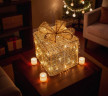 Светящийся подарок - гифтбокс "ВОЛШЕБНАЯ КОРОБКА", акриловые нити, 40 тёплых белых LED-огней, 40 см, батарейки, декор, уличный, Winter Deco