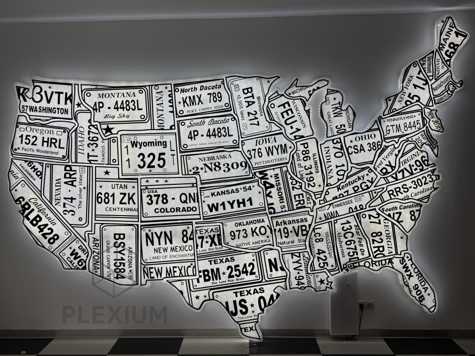 Карта штатов Америки 